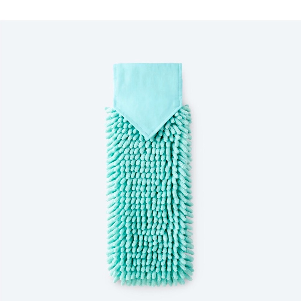 Aqua Chenille Hanging Towel Kitchen or Bathroom prices are FIRM see description